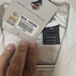 Harley-Davidson White Button Down Shirt